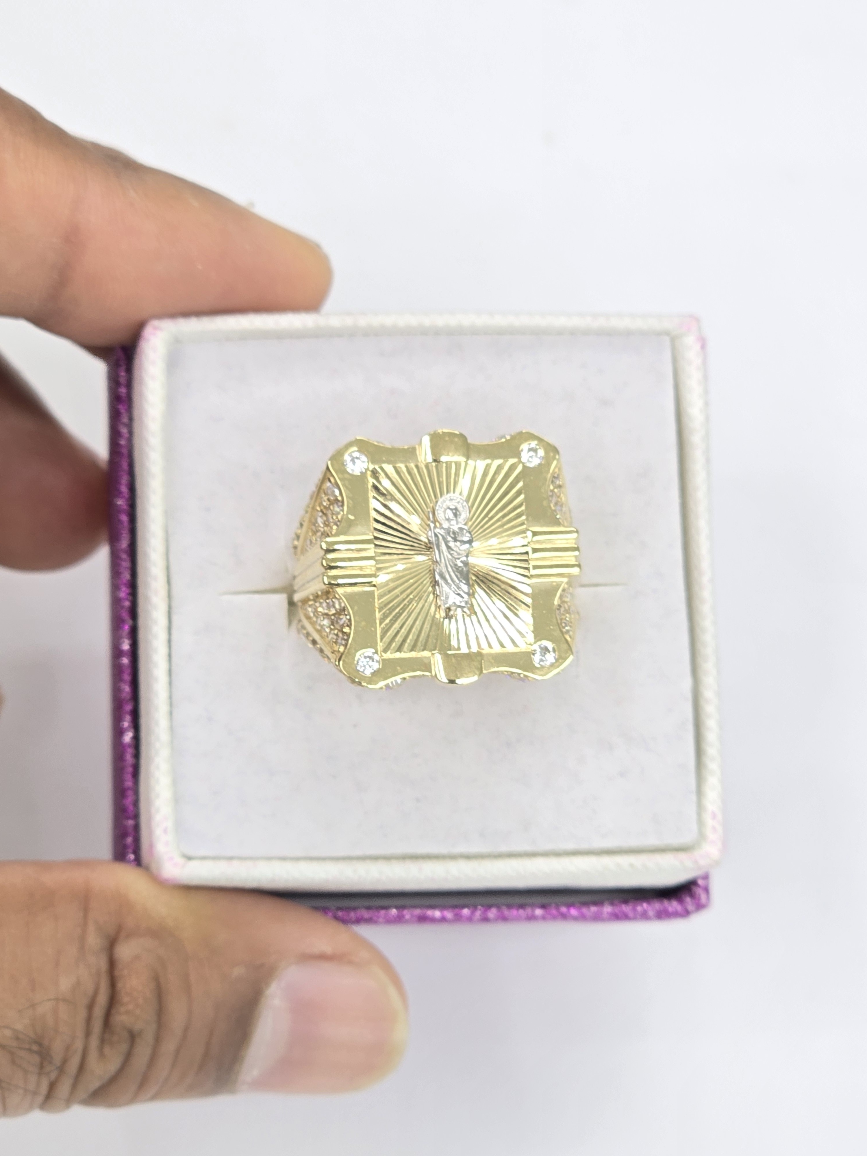 10k Real Gold Saint Jude Ring For Men